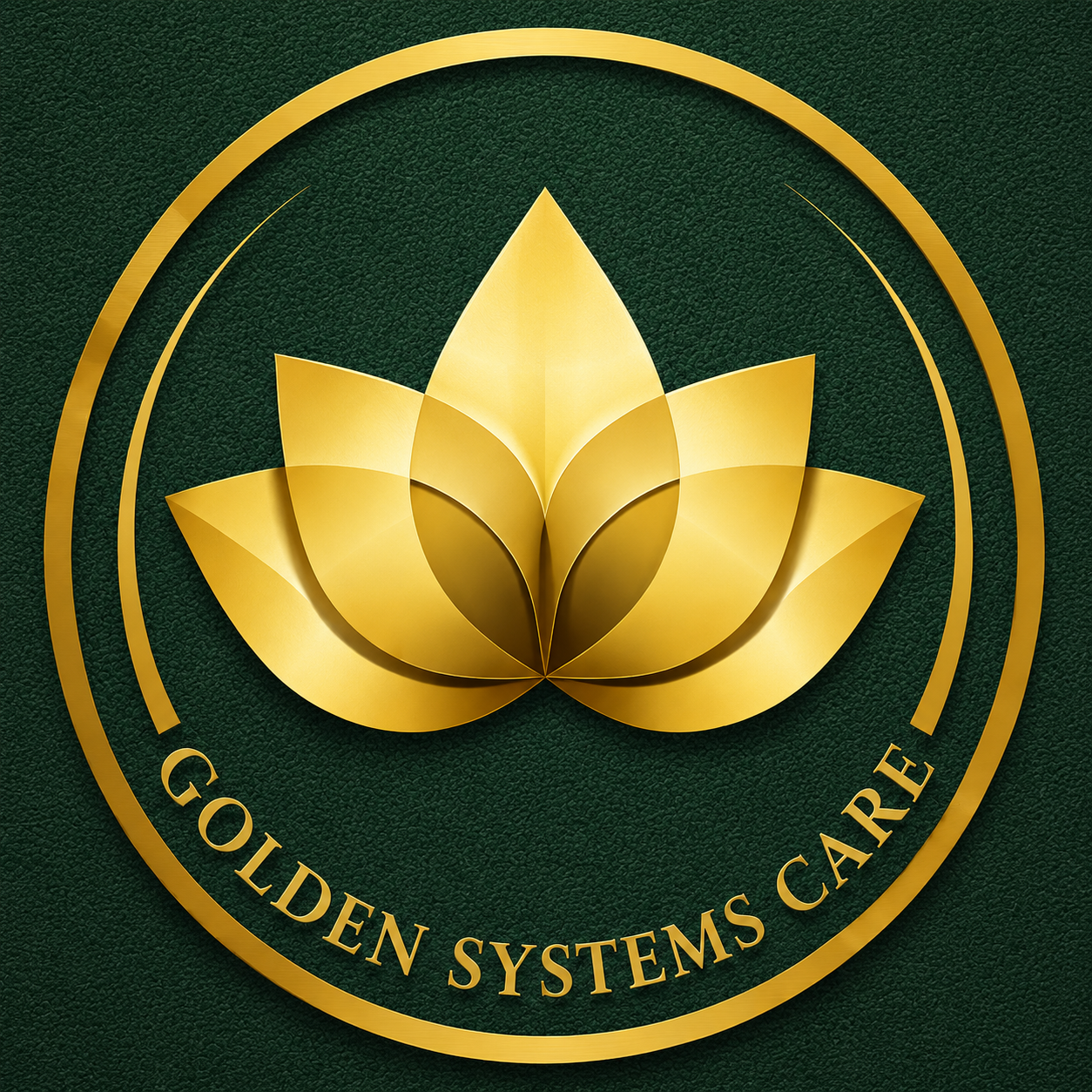 Golden Systems Care golden lotus logo